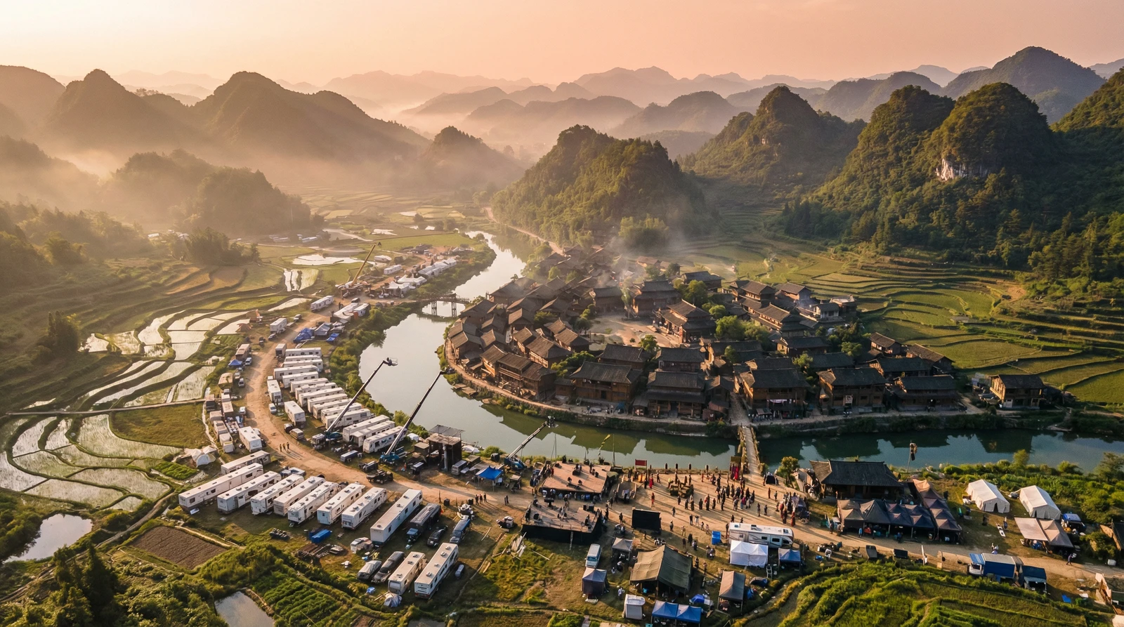 茄子视频海角社区栏目航拍外景拍摄基地全景