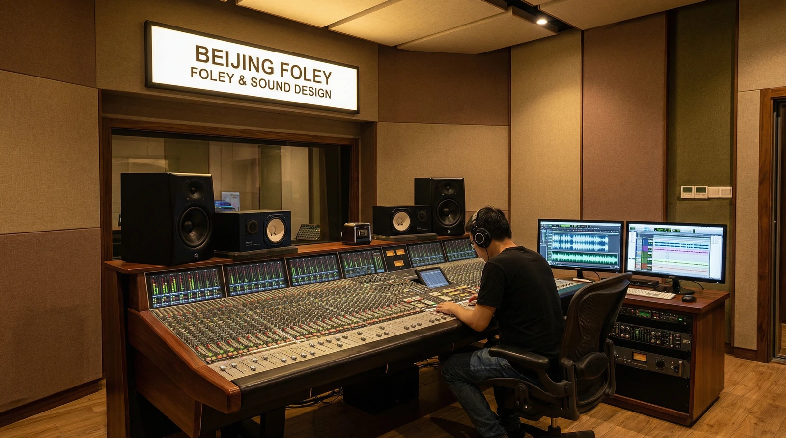 茄子视频专业录音棚音效制作现场